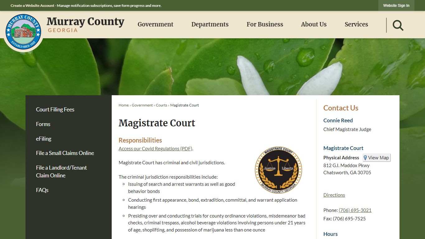 Magistrate Court | Murray County, GA - Official Website