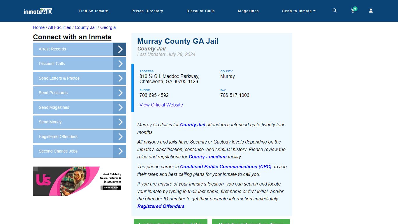 Murray County GA Jail - Inmate Locator